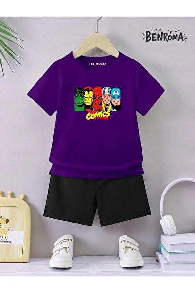 BENROMA Unisex set dječjih šortsa - Sa printom karaktera
