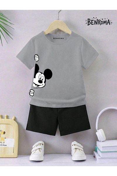 BENROMA Unisex Kids Shorts Set - Character Printed