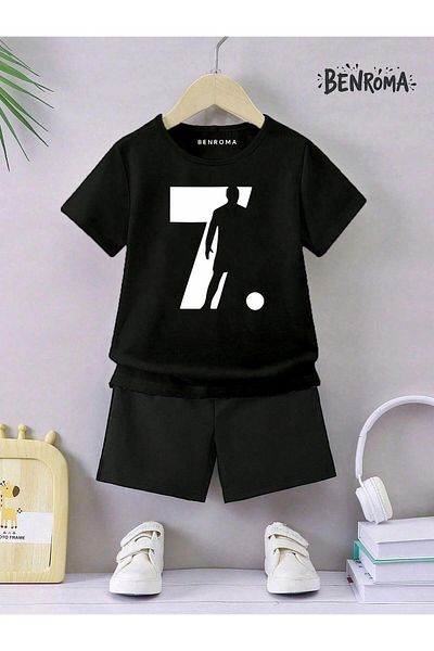 BENROMA Unisex Kids Shorts Set - Character Printed