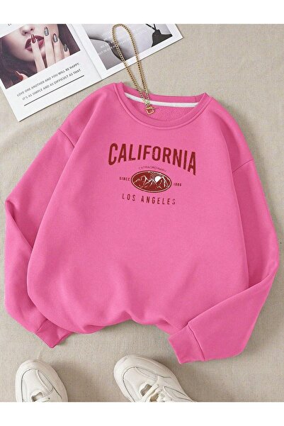 DM DOLCE MORE سترة رياضية كبيرة الحجم للجنسين مطبوعة بتصميم كاليفورنيا مصنوعة...