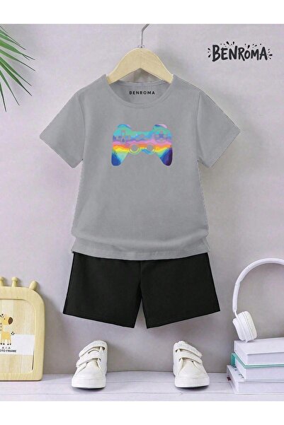 BENROMA Unisex Kids Shorts Set - Character Printed