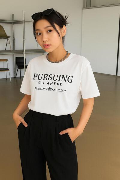 BENROMA TRIOU UNISEX SUPRA-MĂRIME IMPRIMAT PURSUING