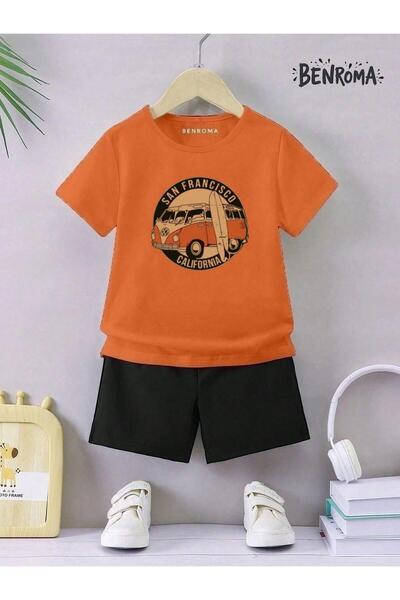 BENROMA Unisex Kids Shorts Set - Character Printed