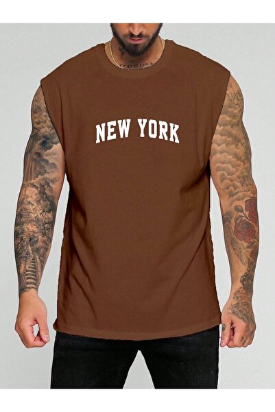 E-ROMA New York Printed Sleeveless T-Shirt