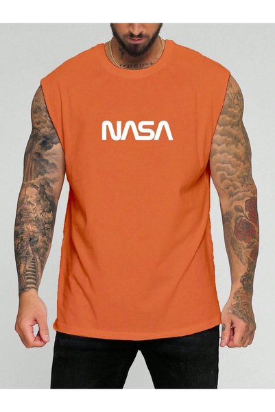 BENROMA PLUS Nasa Printed Sleeveless T-Shirt