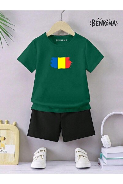 BENROMA Unisek dečiji šorc set - karakter štampan