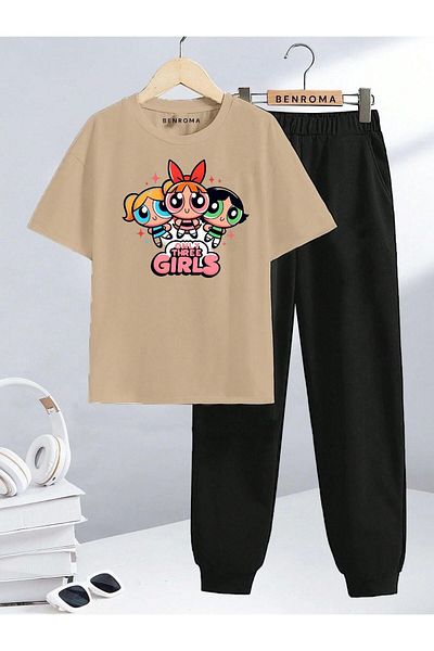 BENROMA Character Printed Children's Tracksuit Set