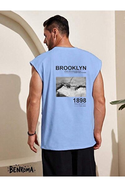 E-ROMA Tricou fără mâneci cu imprimeu Brooklyn 1898