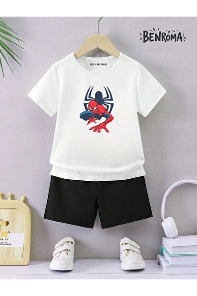 BENROMA Set pantaloni scurți unisex pentru copii - imprimat cu caractere