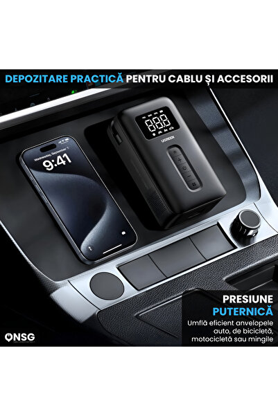 Ugreen Portable Car Air Compressor with 5000mAh Rechargeable Battery