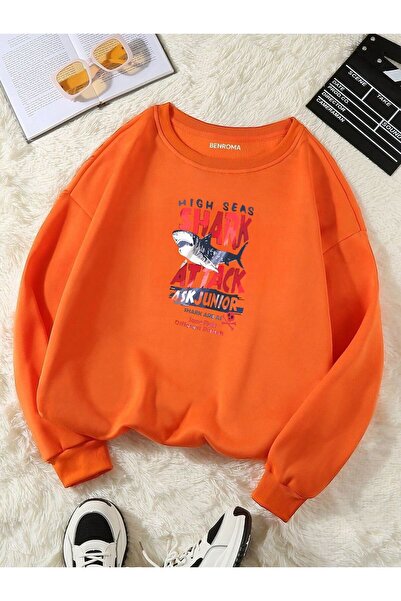 DM DOLCE MORE Hanorac unisex pentru copii, cu 3 fire, din bumbac pieptănat, c...