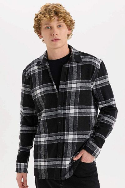 DeFacto Regular Fit Plaid Pattern Long Sleeve Lumberjack Shirt Jacket S9275Az20Wn