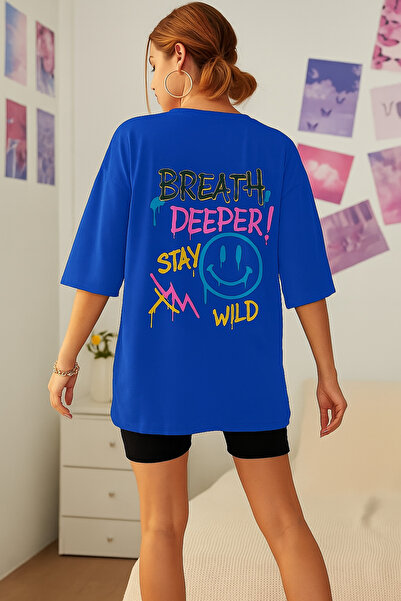 E-ROMA Φούτερ με στάμπα μεγάλου μεγέθους