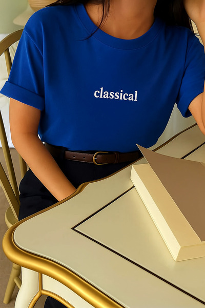 BENROMA Tricou unisex oversize cu imprimeu clasic