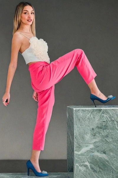 PayBuy Kadın Elegant Ayakkabı Kalp Tokalı Stiletto Topuklu Ayakkabı Özel Tasarım Abiye Ayakkabı