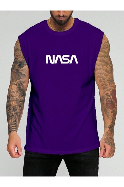 BENROMA PLUS Nasa Printed Sleeveless T-Shirt