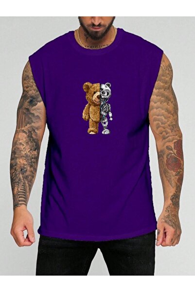 E-ROMA Tricou fără mâneci imprimat robotizat