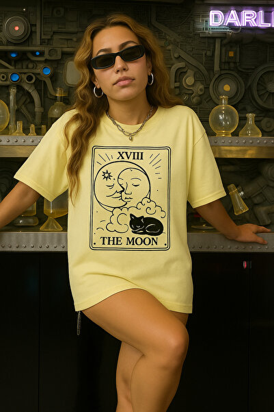 BENROMA The Moon Printed Oversize Unisex T-Shirt