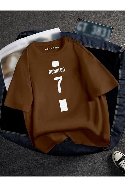 BENROMA 1 T-Shirt Gift for Purchases of 6 or More in the Cart - Oversized Football Player Printed Unisex T-Shirt Printed