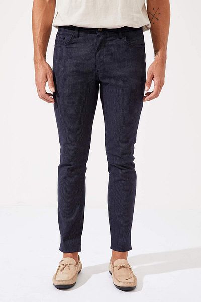 DeFacto Slim Fit Wool-Look Stretch Sustainable Pants R7382Az20Wn
