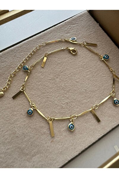 MODA Nazar Boncuklu 14k Çelik Halhal 27 cm