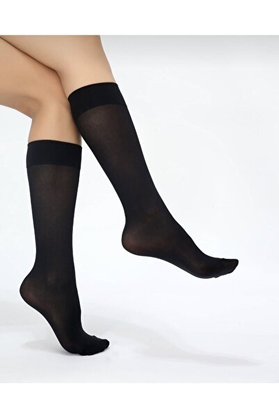 devhome زوجان من الجوارب النسائية السميكة غير الشفافة بطول الركبة 70 Den