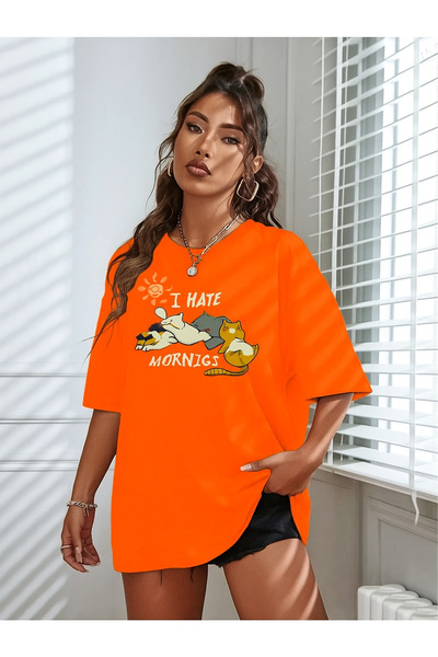 BENROMA Μπλουζάκι Unisex με στάμπα Cat