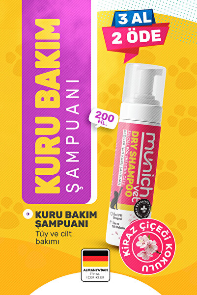 Munich Vet Kuru Bakım Şampuanı Kiraz Çiçeği Kokulu 200 ml