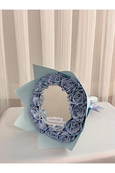 Yıldızköşesi Aynalı Çiçek Buketi Aynalı Yapay Senden Önce Senden Sonra Buketi Solmayan Gül Buketi (NOT YAZILIR)