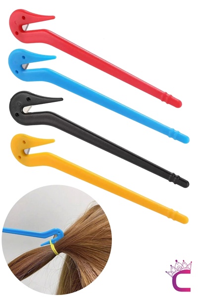 Cinderella 4-Piece Non-Hurting Rubber Buckle Cutting Apparatus Red Black Yell...