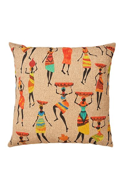 ustaagac African Patterned Decorative Throw Pillow Case – 40X40 Cm, Colorful, Handmade