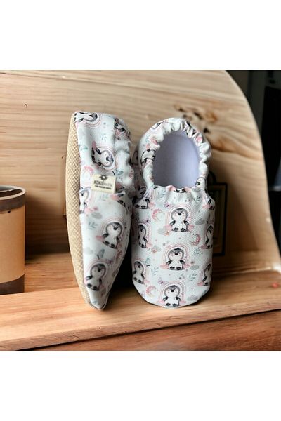 Kokopatik ,Non-Slip Sole,Organic Cotton Home Nursery Booties Penguin Dream Organic Cotton Nursery-Home Booties