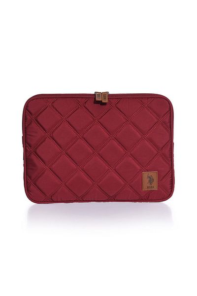U.S. Polo Assn. Macbook Air - Macbook Pro 13&13.3 Inch Compatible Laptop Case Quilted Claret Red