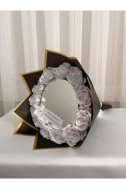 Yıldızköşesi Aynalı Çiçek Buketi Aynalı Yapay Senden Önce Senden Sonra Buketi Solmayan Gül Buketi (NOT YAZILIR)