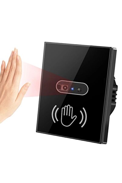 Choice مفتاح إضاءة ذكي أسود للحائط مزود بمستشعر الأشعة تحت الحمراء لا يحتاج إ...