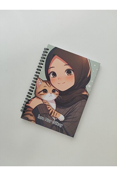 beticraft Kedi ve Kız Temalı Spiralli Defter
