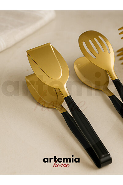 DMR LİFE Black Matte Gold 8 Piece Table Sauce Serving Set