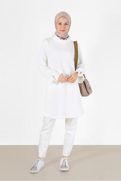 Alvina QUILTED PATTERN TUNIC WITH ELASTIC CUFFS 42372