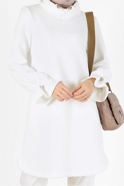 Alvina QUILTED PATTERN TUNIC WITH ELASTIC CUFFS 42372