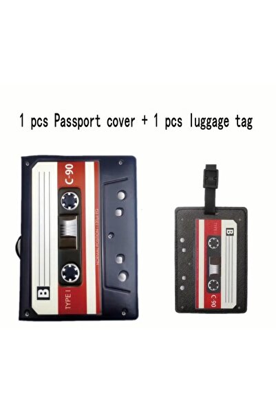 est-co Passport Wallet Set Cassette Model (Passport Cover, Suitcase Tag)