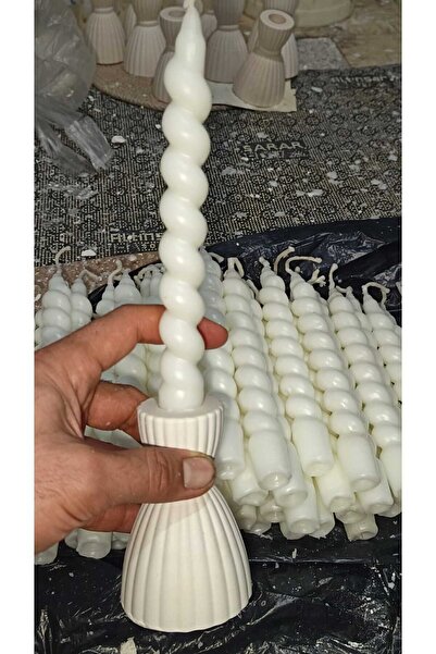 Genel Markalar Spiral Burgu Mum Vanilya Kokulu 4 Adet