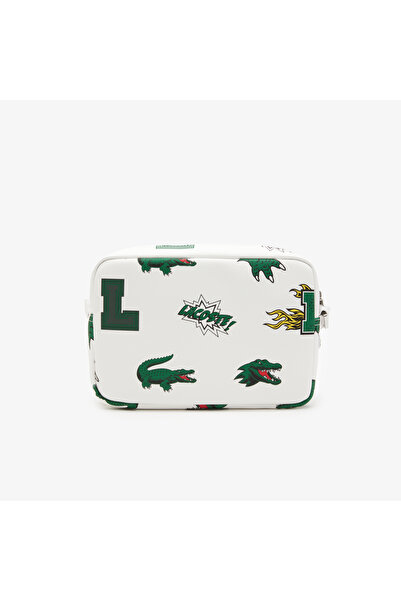Lacoste Holiday Unisex Printed White Messenger Bag