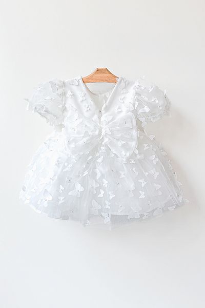 Baby Animals Baby Girl Girl Child Birthday Party Wedding Dress Balloon Butterfly Bow Tulle Tutu Lined