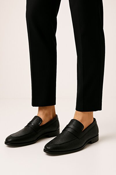 Growish GR161 Hakiki Deri Delikli Kösele Taban Erkek Klasik Ayakkabı