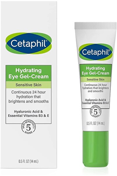 Cetaphil جل كريم مرطب للعين بحمض الهيالورونيك، 0.5 أونصة سائلة، يفتح وينعم ال...