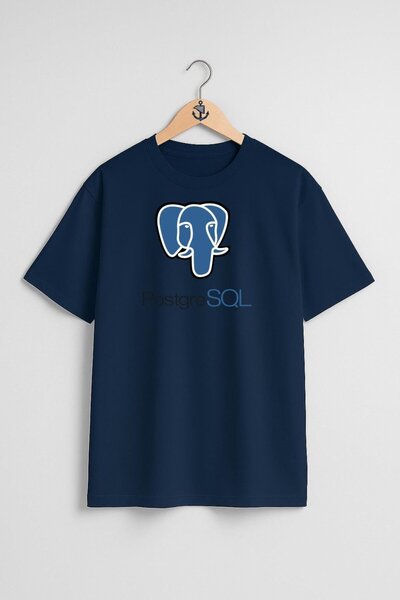 Bahriyeli Collection oversized Μπλουζάκι Unisex με σχέδιο Postgresql