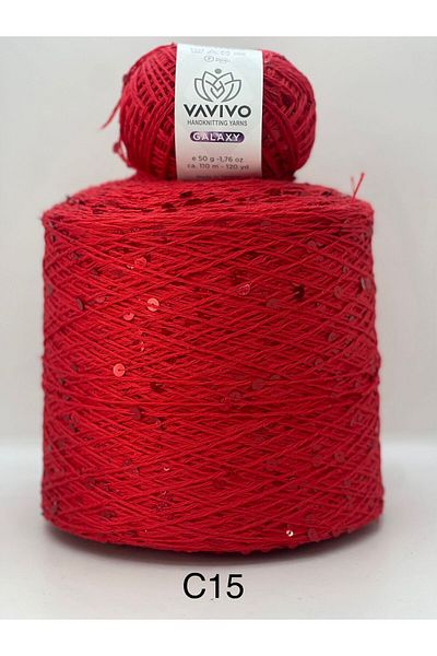 VAVIVO HANDKNITTING YARNS Vavivo Galaxy 3+6 mm Thick Pulled Sequence Sequence Hand Knitting Yarn and Bag Yarn