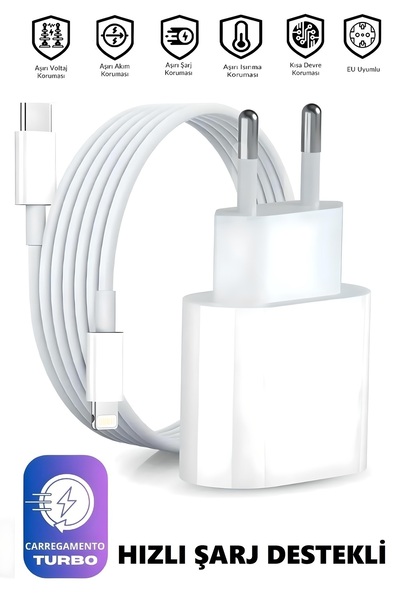 aheaks iPhone Tüm Serilerle Uyumlu Hızlı Şarj Aleti Adaptör Kablo Plus 6 7 8 X 11 12 13 14 Pro Max