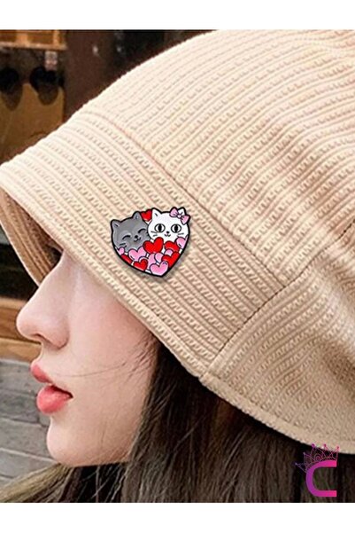 Cinderella Full of Love Sevimli Kalpli Kedi Pin Broş - Hediyelik Aşk Sevgili ...