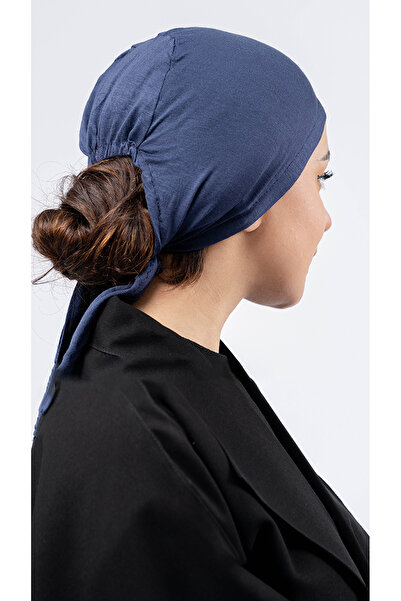 outline قبعة تحت الحجاب برباط خلفي - لون الكحلي